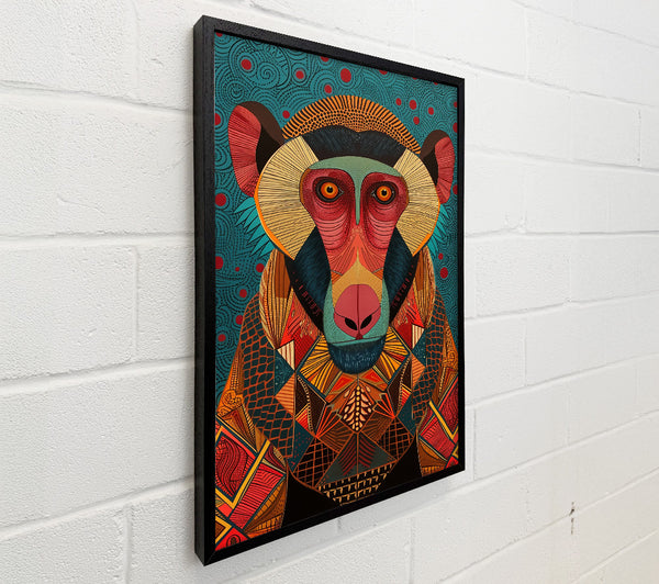 Red Geometric Baboon