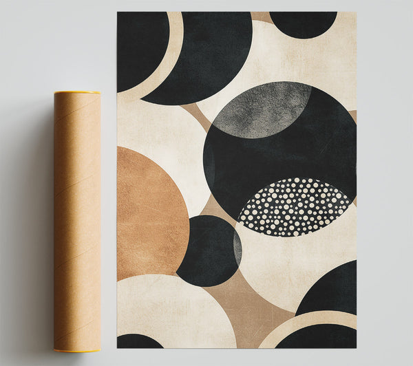 Tan Circle Symphony Poster