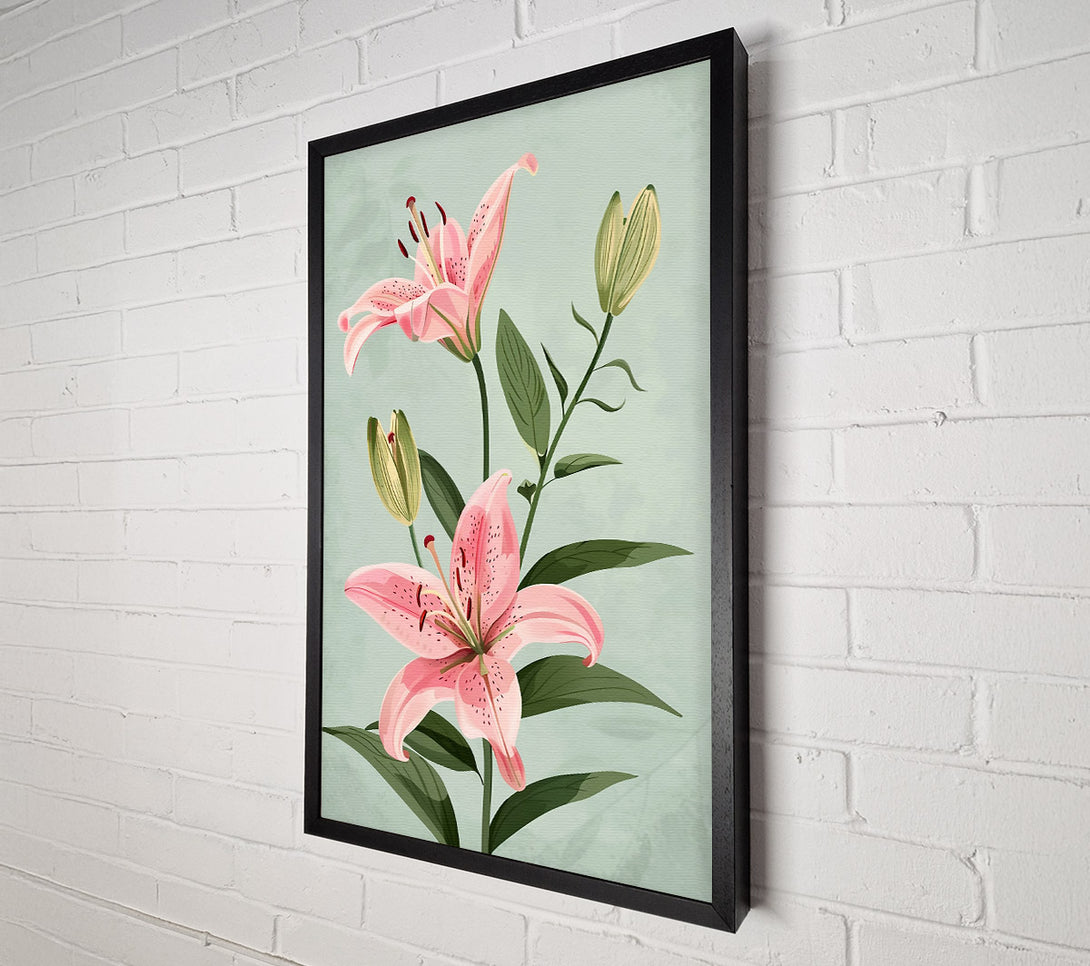  A Canvas Print of Pink Lily Bloom Canvas Art
