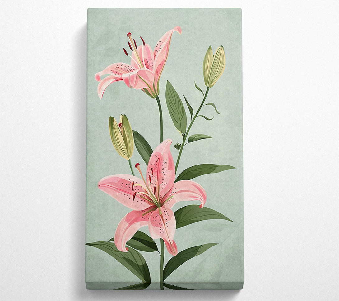 A Canvas Print of Pink Lily Bloom Canvas Art