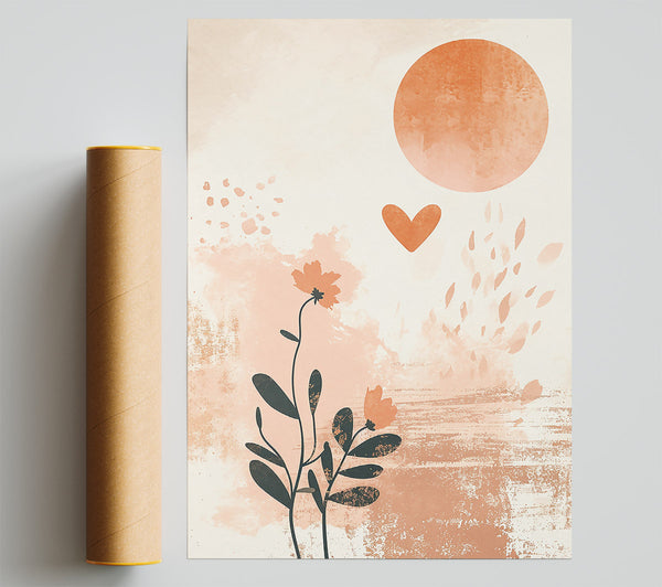Peach Blossom Sunset Poster