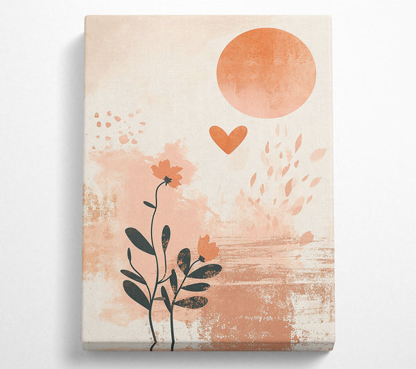  A Canvas Print of Peach Blossom Sunset Canvas Art