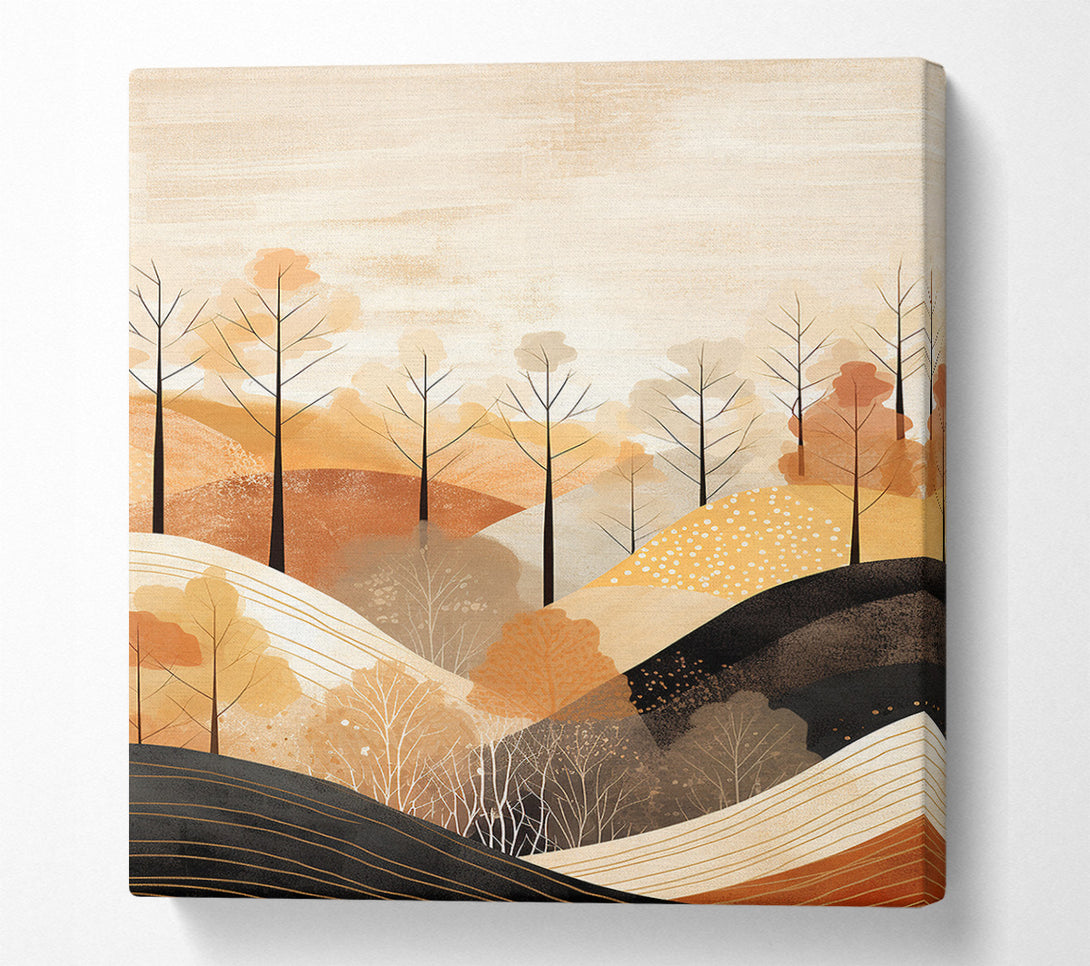  A Canvas Print of Hilly Land Forest Canvas Art