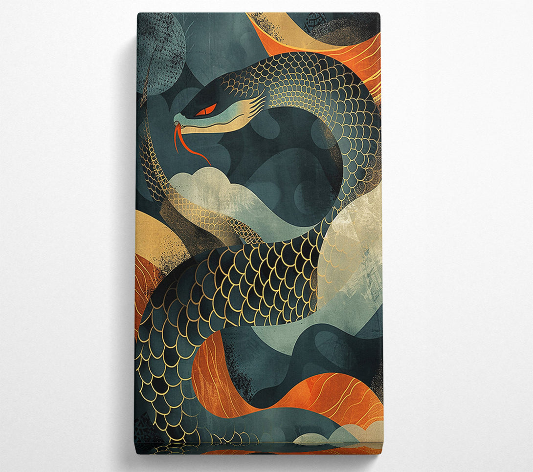  A Canvas Print of Indigo Serpent'S Dream Canvas Art