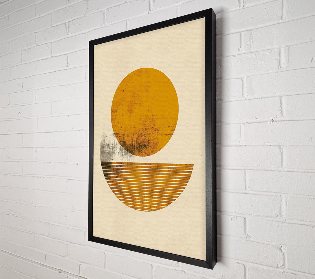  A Canvas Print of Mustard Sun Setting Canvas Art
