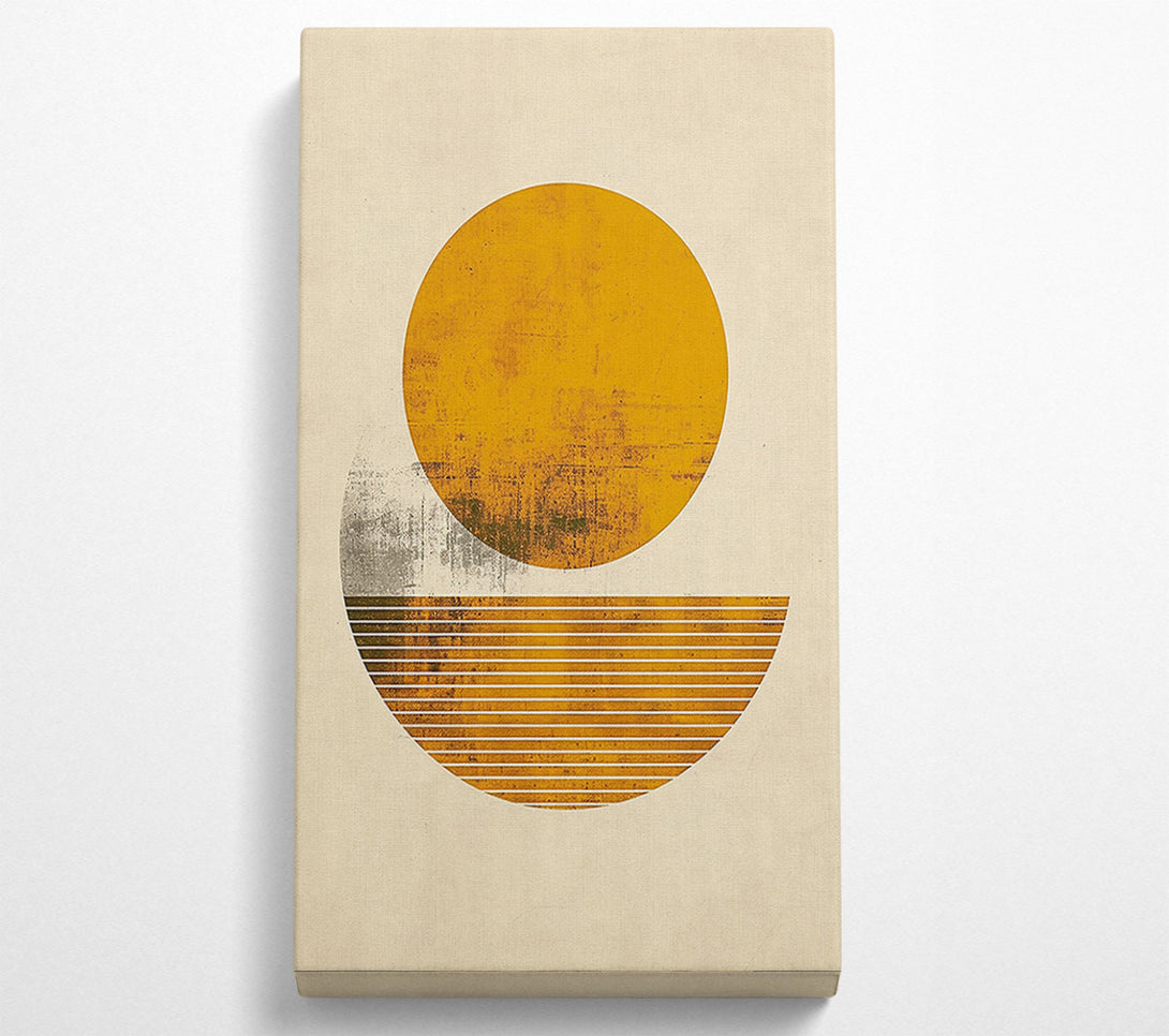  A Canvas Print of Mustard Sun Setting Canvas Art