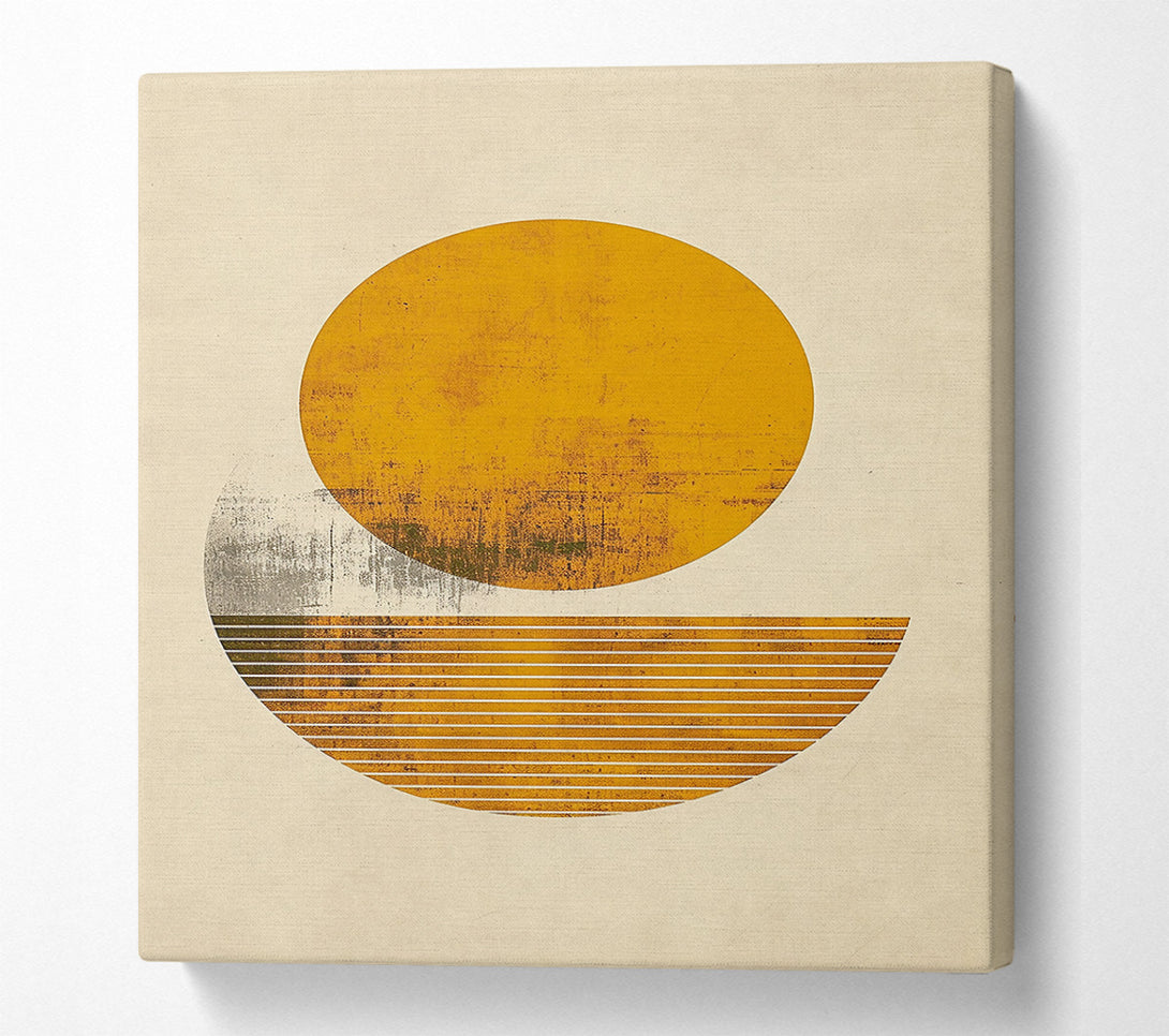  A Canvas Print of Mustard Sun Setting Canvas Art