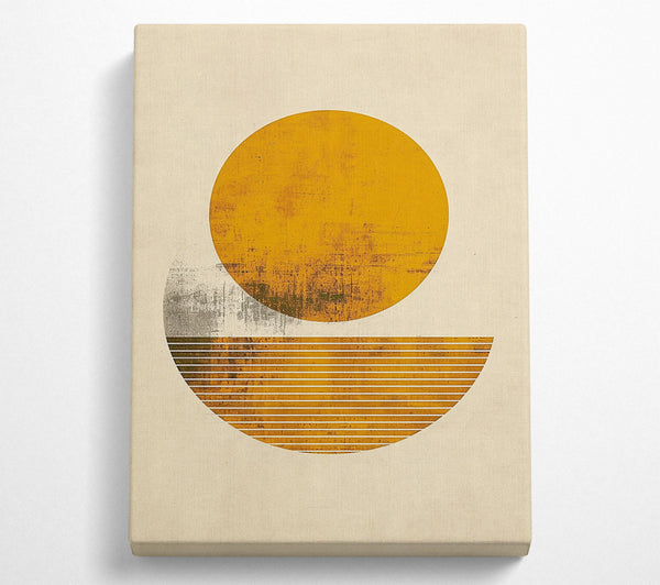  A Canvas Print of Mustard Sun Setting Canvas Art