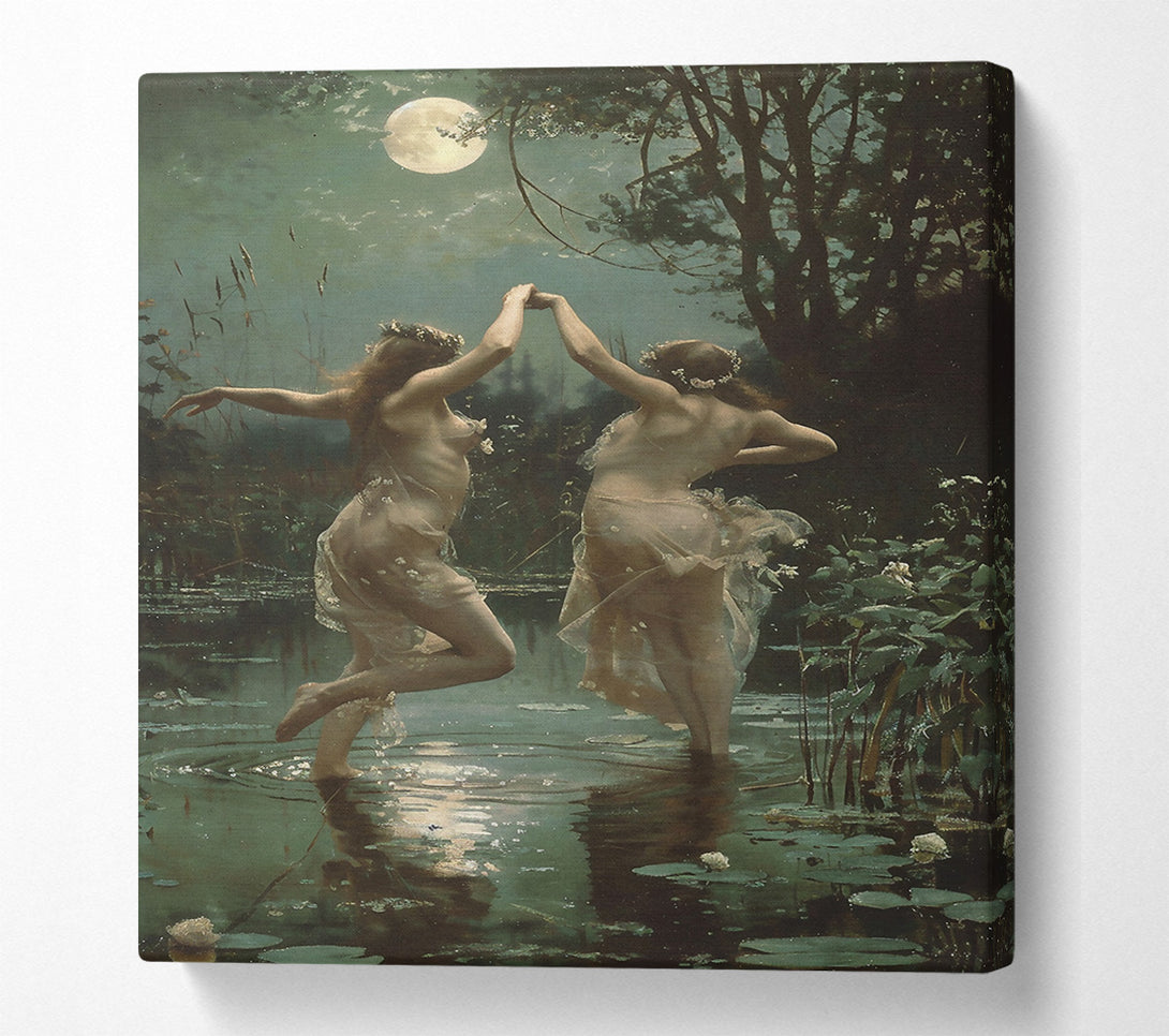  A Canvas Print of Emerald Moonlit Dance Canvas Print