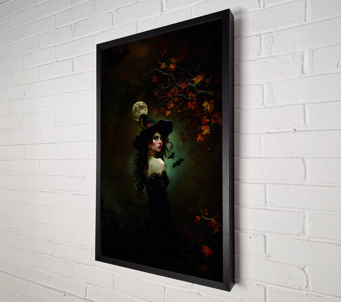  A Canvas Print of Crimson Witch'S Night Canvas Wall Art