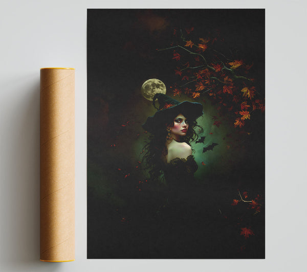 Crimson Witch'S Night Print