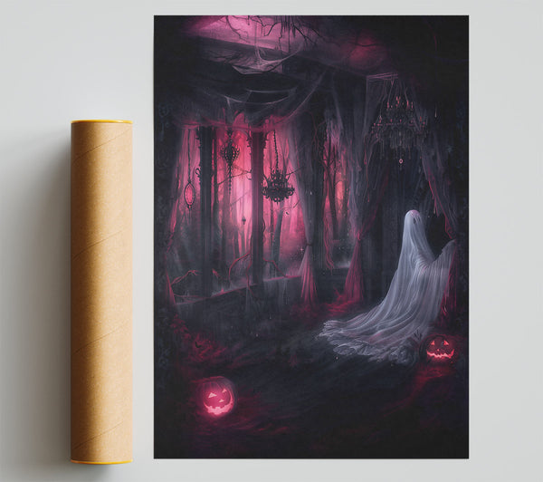 Crimson Forest Ghost Print