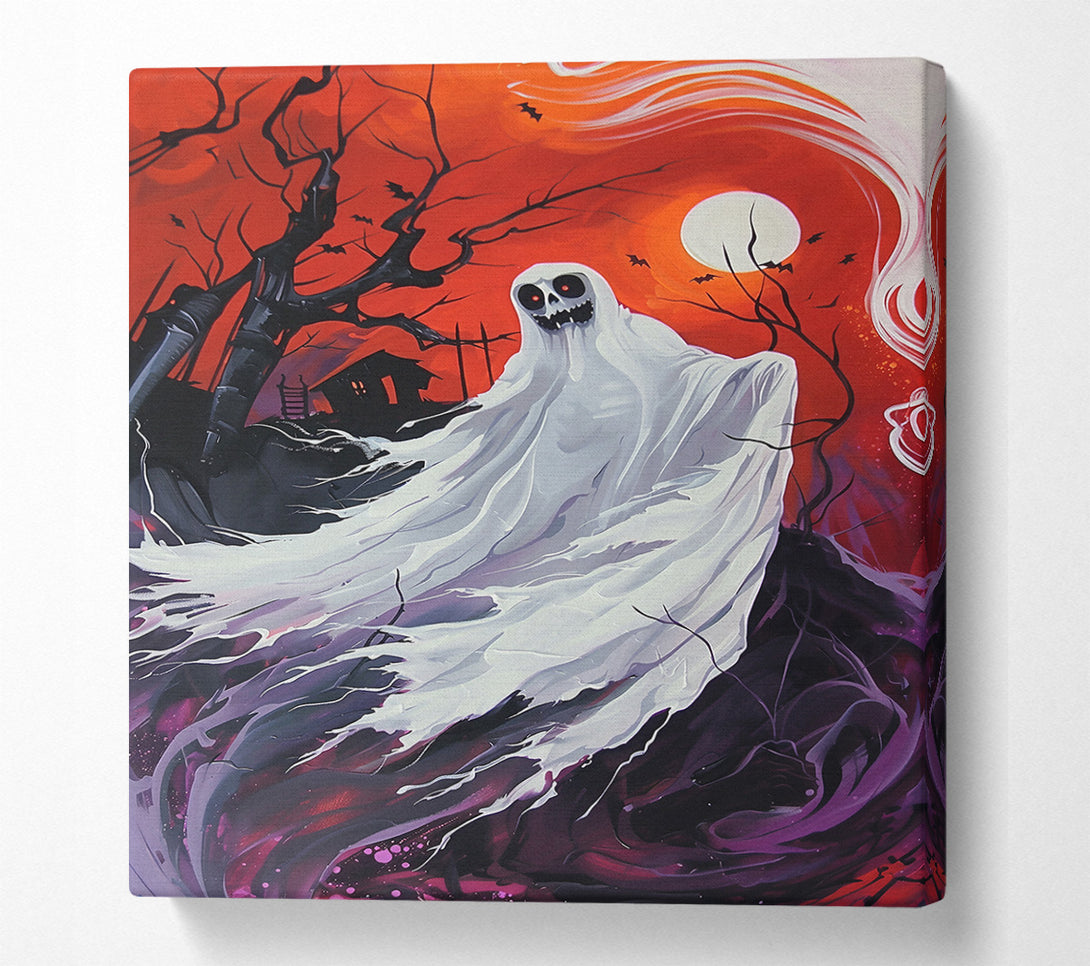  A Canvas Print of Crimson Ghostly Embrace Canvas Wall Art