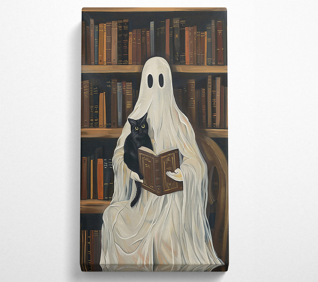  A Canvas Print of White Ghostly Reader Canvas Print