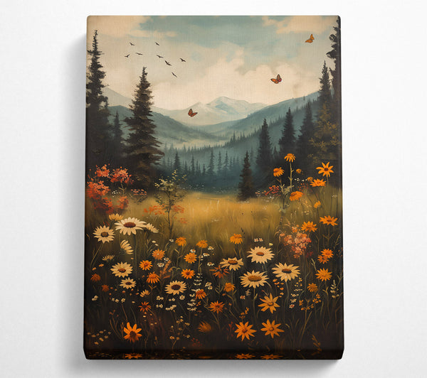  A Canvas Print of Golden Meadow Dreams Canvas Wall Art