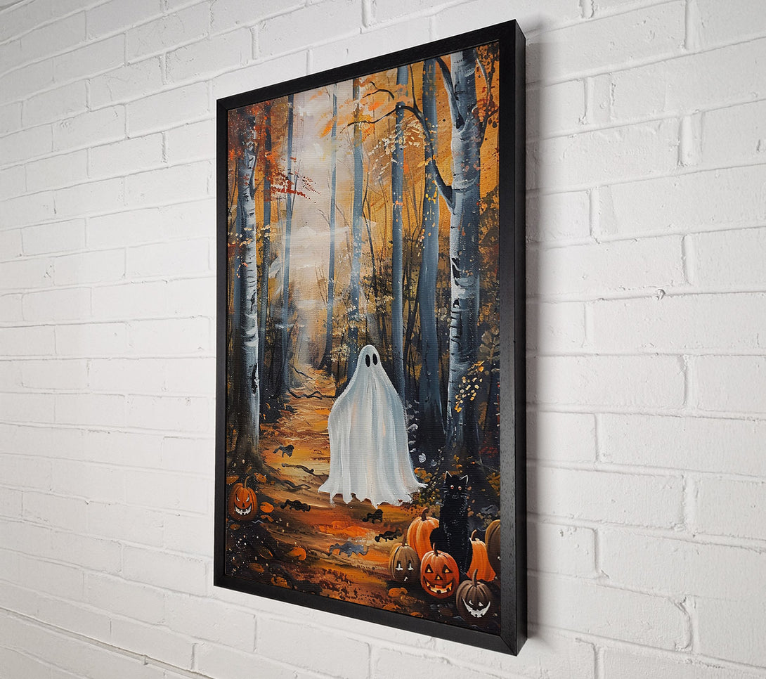  A Canvas Print of Golden Ghostly Forest Canvas Art