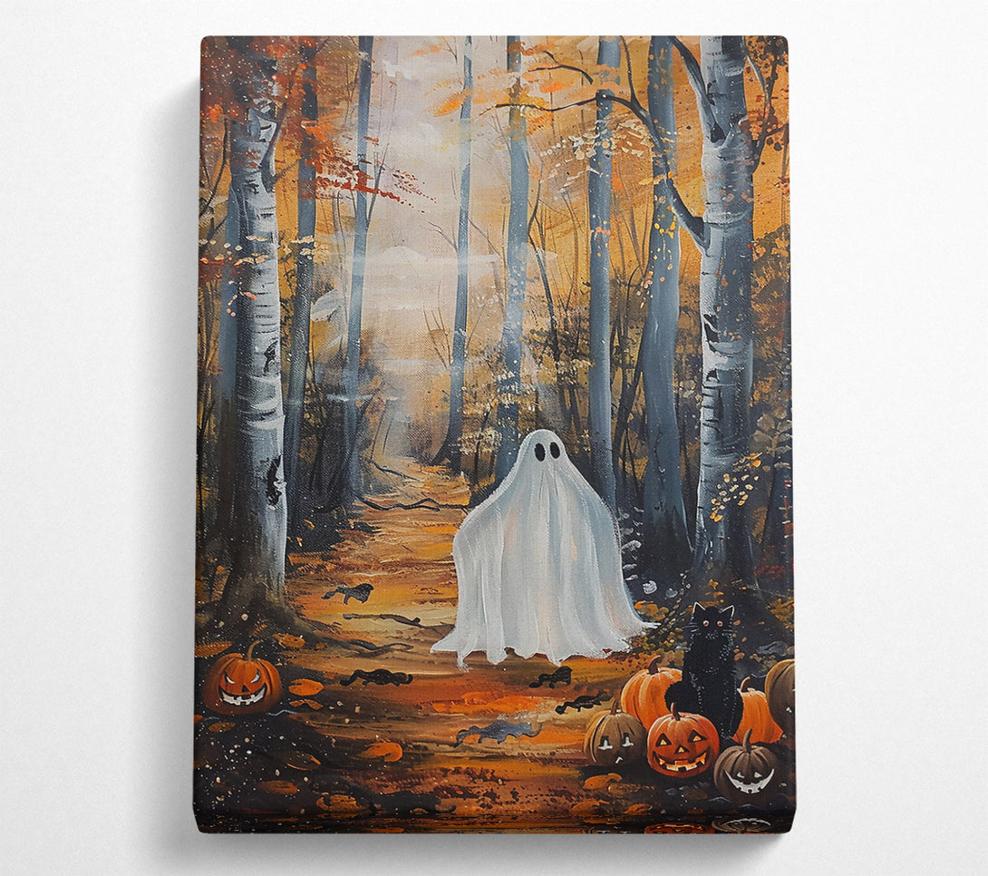  A Canvas Print of Golden Ghostly Forest Canvas Art
