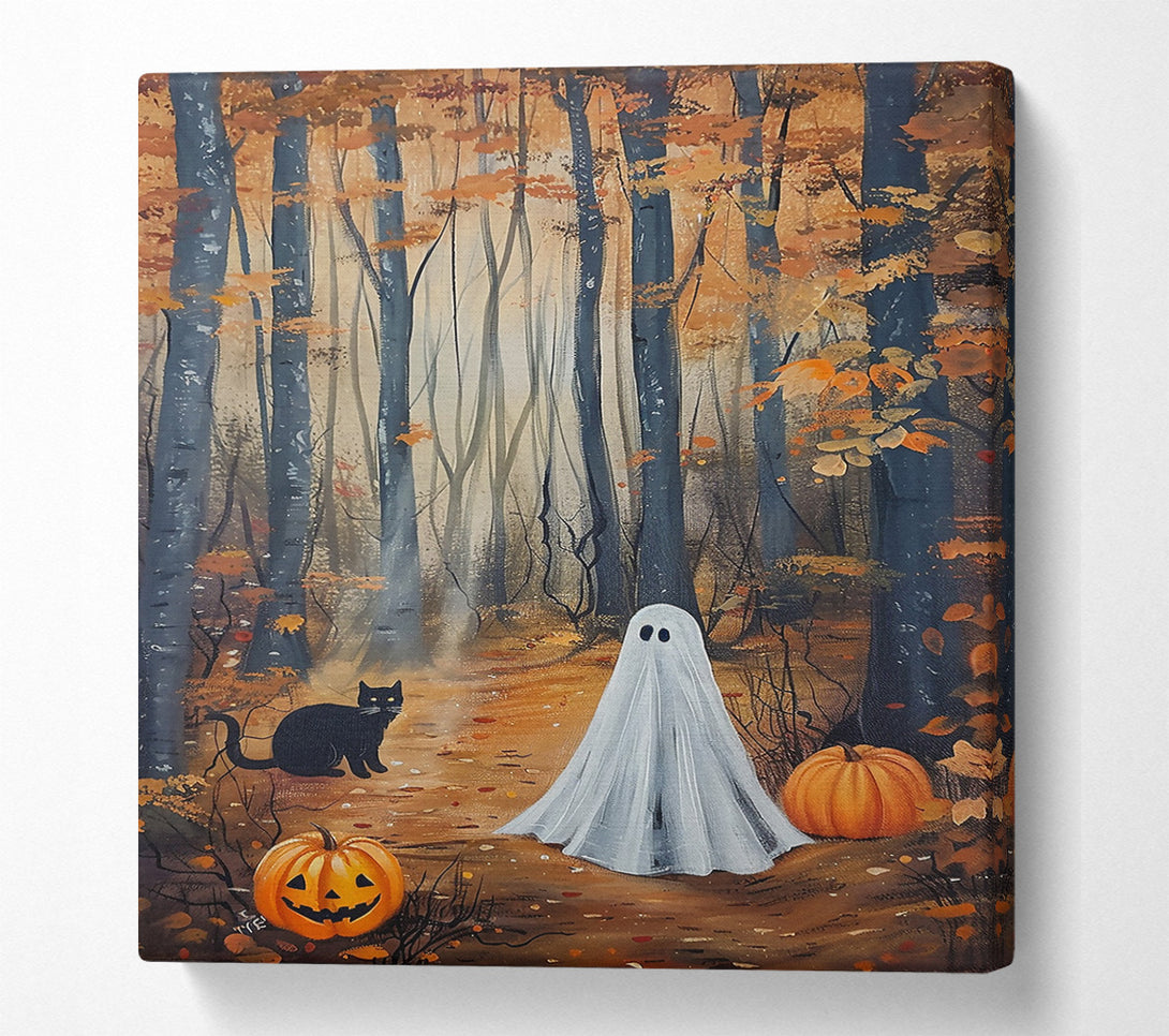  A Canvas Print of Autumn'S Ghostly Trail Canvas Print