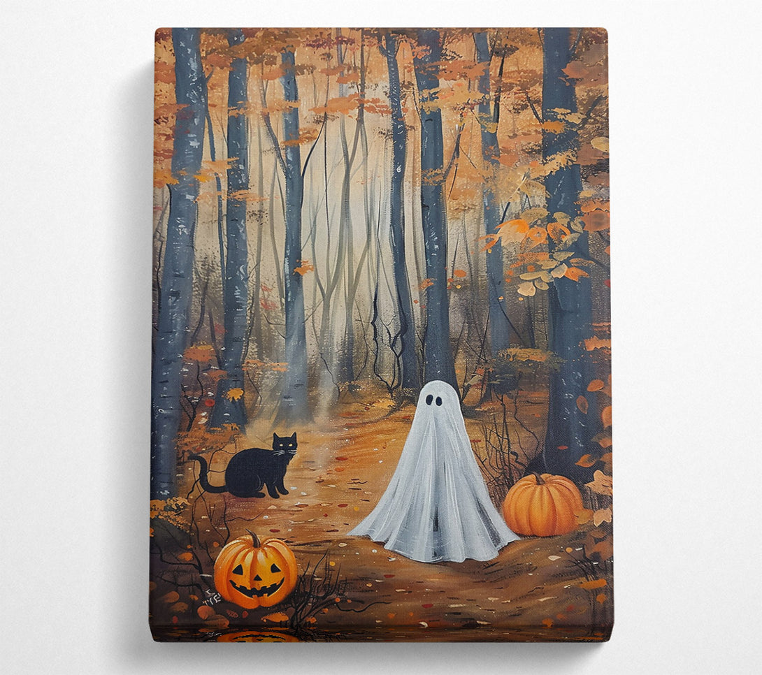  A Canvas Print of Autumn'S Ghostly Trail Canvas Print