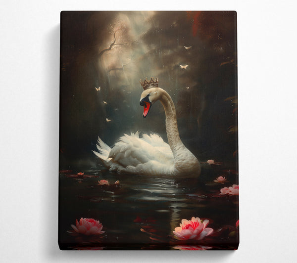  A Canvas Print of Golden Swan'S Embrace Canvas Art
