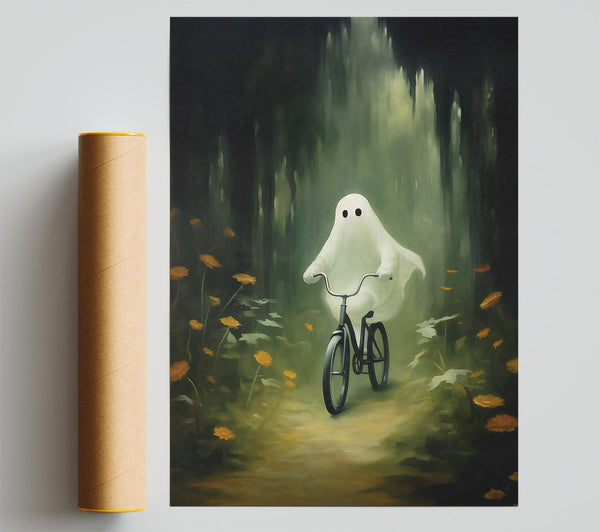 Green Ghostly Ride Print
