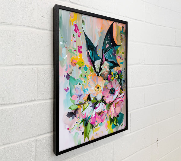 Teal Bat In Bloom