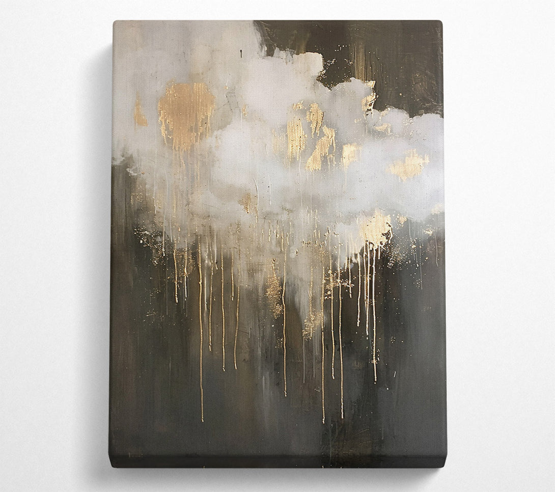  A Canvas Print of Golden Black Drizzle Canvas Print
