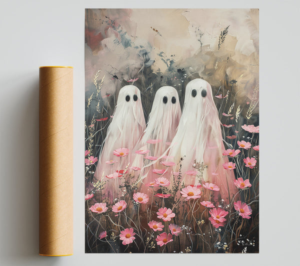 Pink Ghostly Bloom Poster