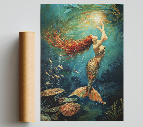 Golden Mermaid'S Light Giclee Print