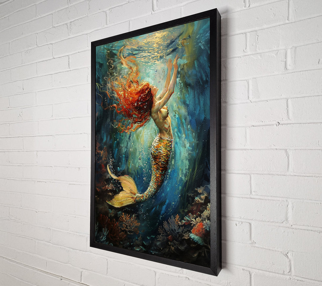  A Canvas Print of Golden Mermaid'S Dream Canvas Print