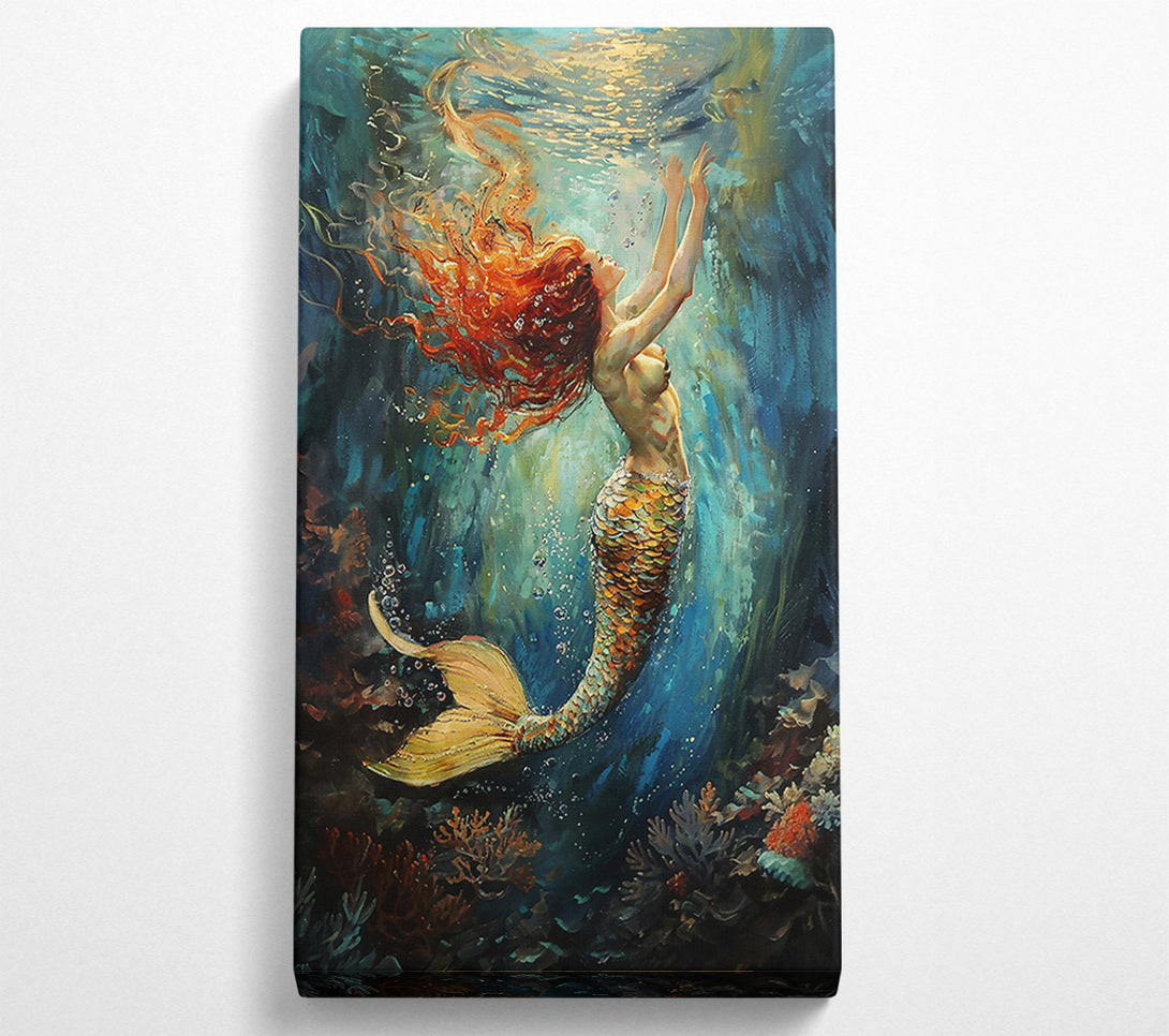  A Canvas Print of Golden Mermaid'S Dream Canvas Print