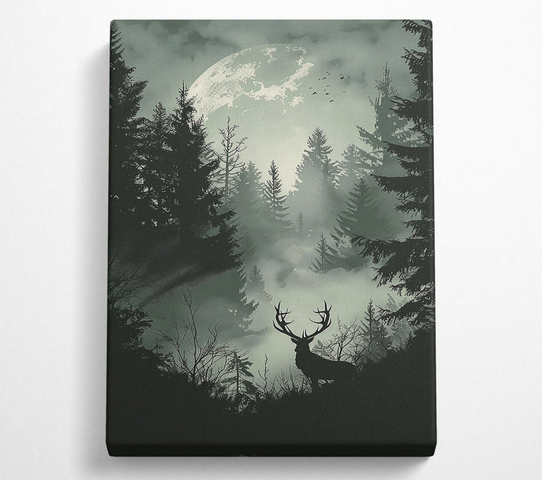  A Canvas Print of Silver Moon'S Embrace Canvas Print