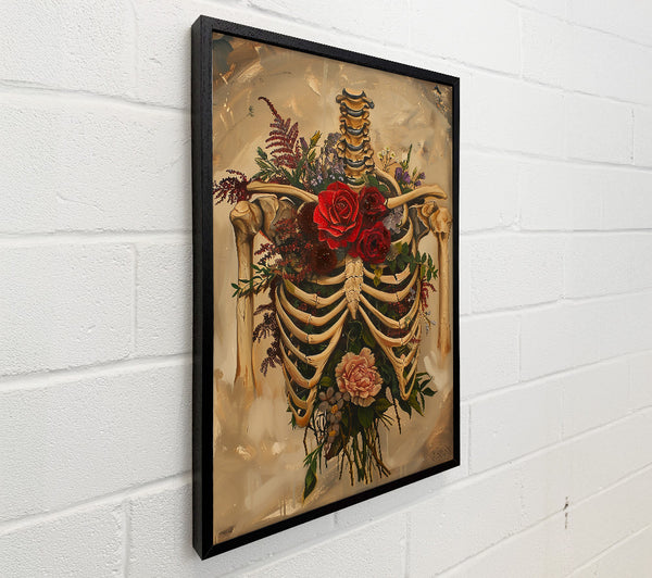 Crimson Floral Bones