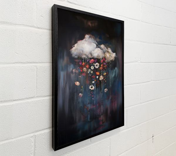 Blue Floral Raincloud