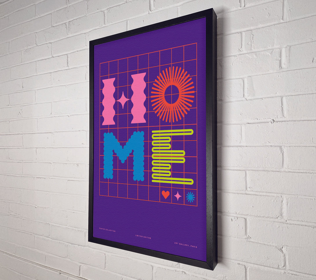  A Canvas Print of Home Retro Canvas Print