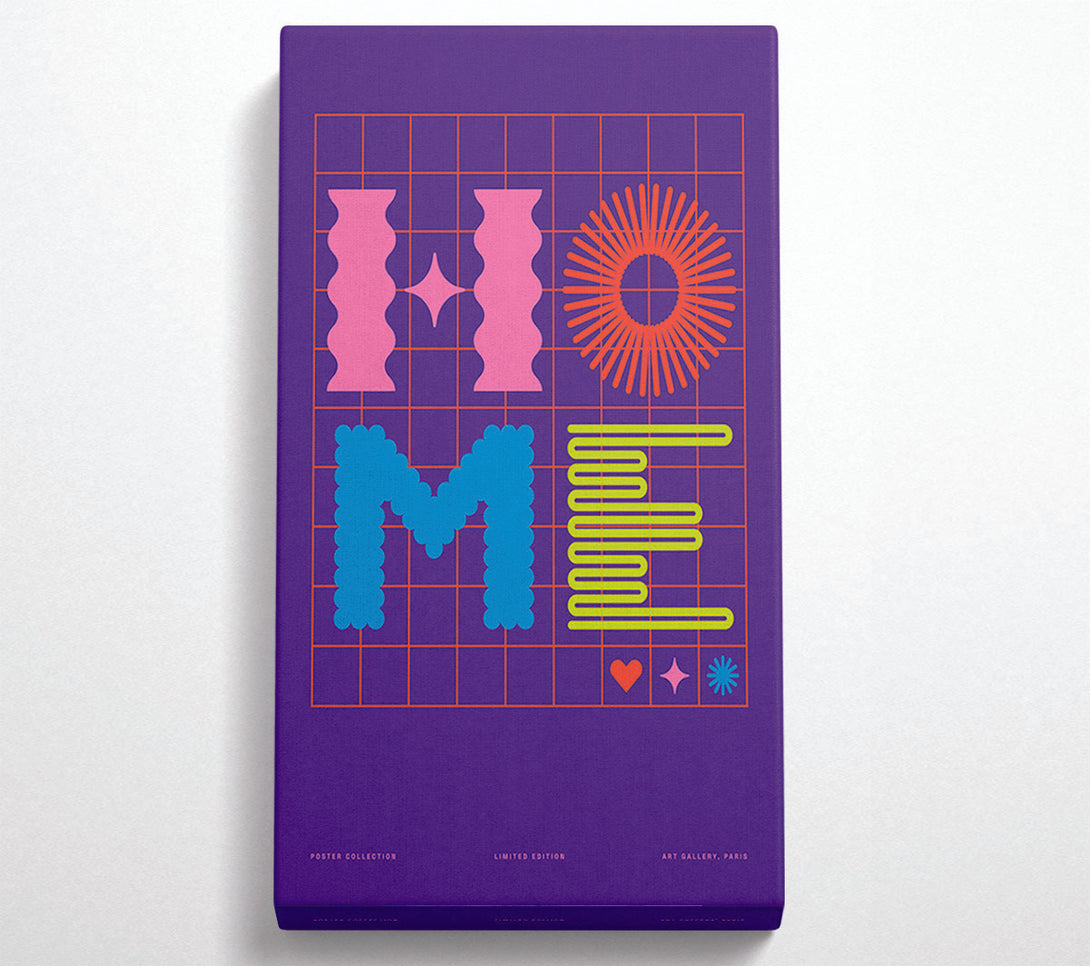  A Canvas Print of Home Retro Canvas Print