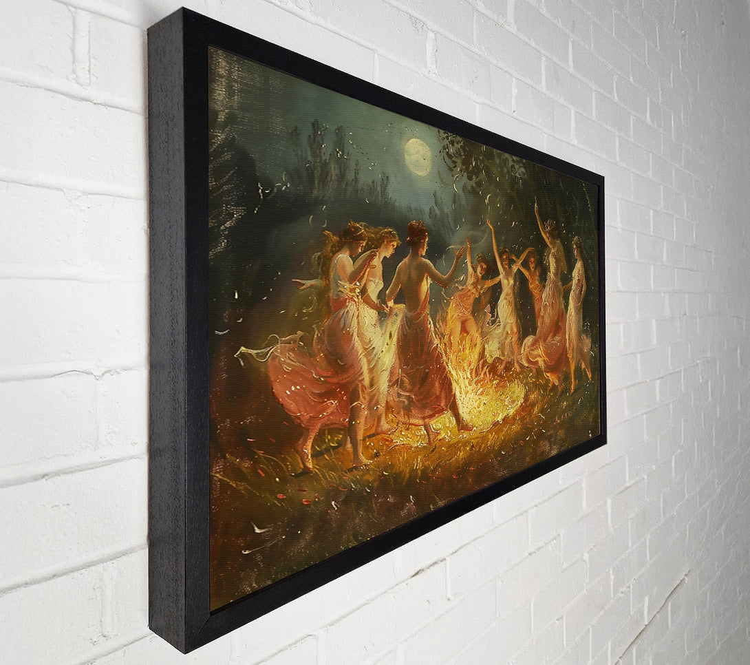  A Canvas Print of Golden Fire Dance Canvas Wall Art