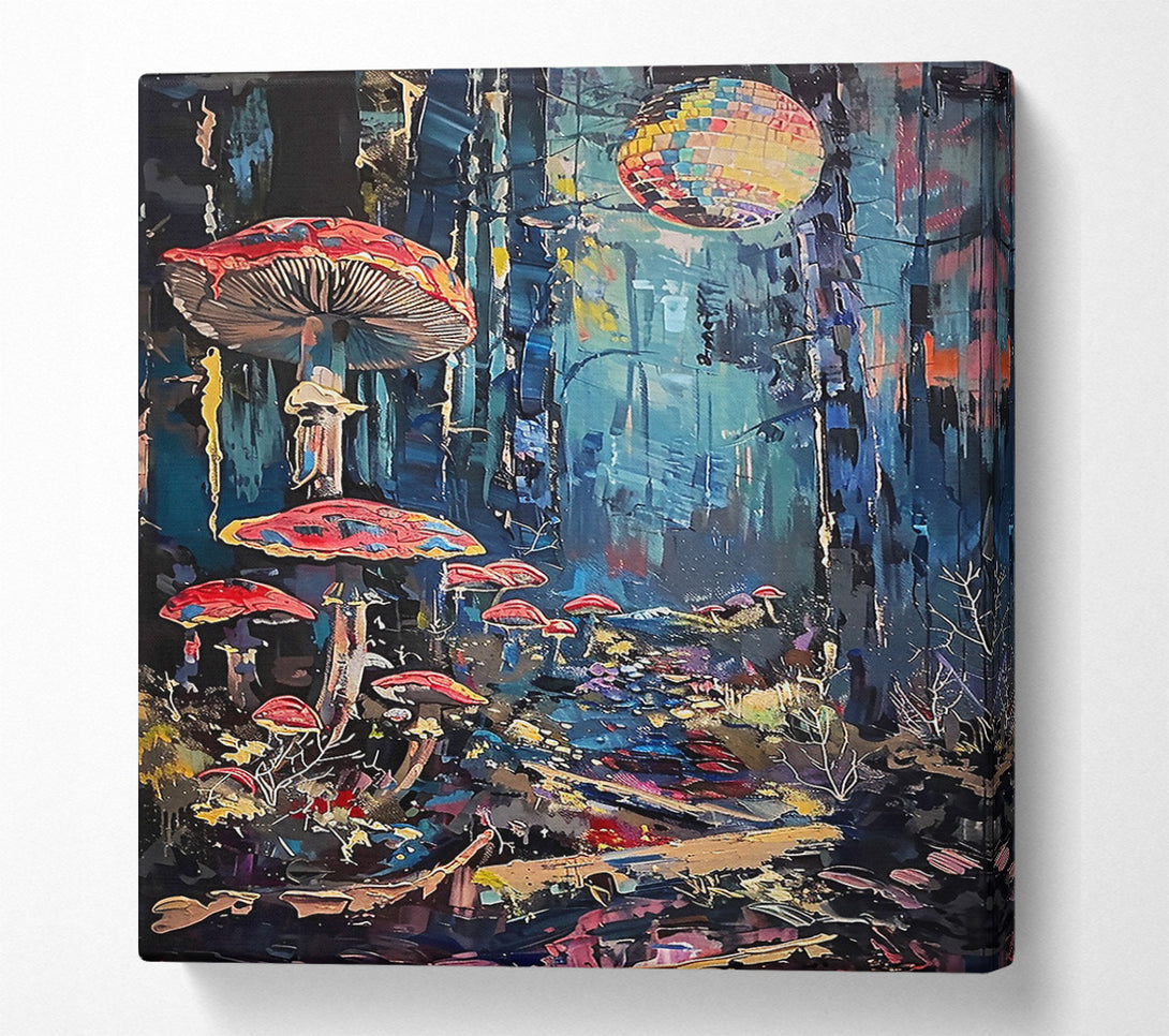  A Canvas Print of Blue Disco Forest Canvas Art