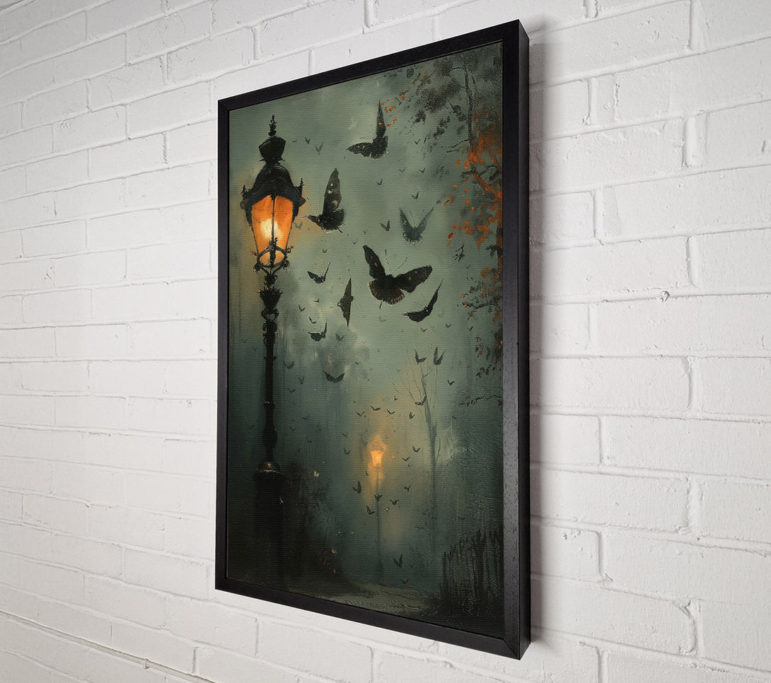  A Canvas Print of Grey Night Moths Canvas Wall Art