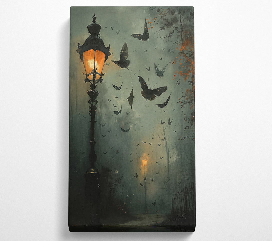  A Canvas Print of Grey Night Moths Canvas Wall Art