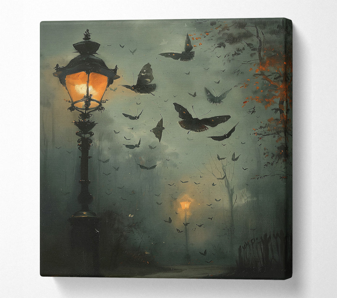  A Canvas Print of Grey Night Moths Canvas Wall Art