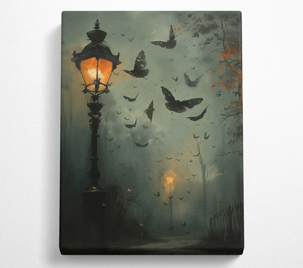  A Canvas Print of Grey Night Moths Canvas Wall Art