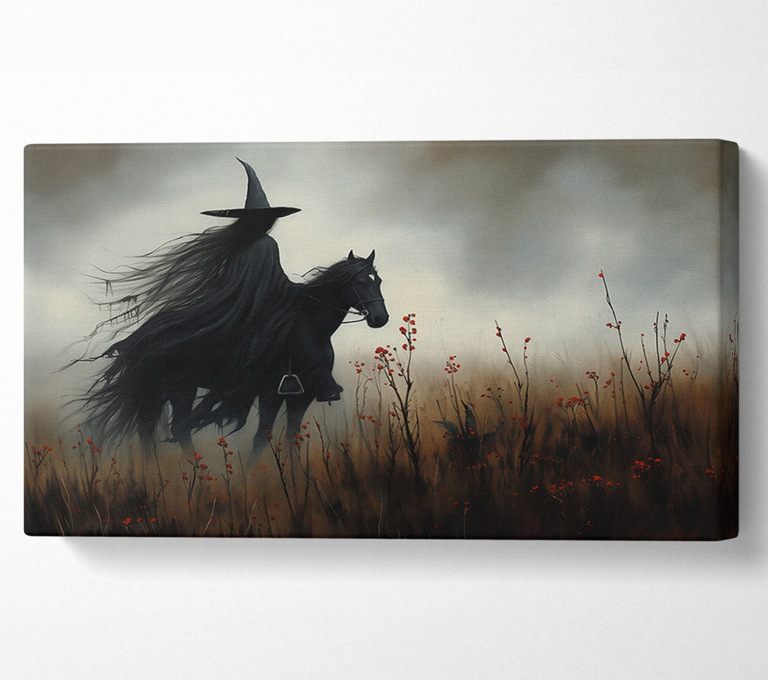  A Canvas Print of Crimson Witch'S Ride Canvas Print