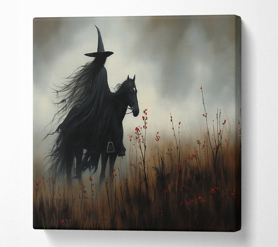  A Canvas Print of Crimson Witch'S Ride Canvas Print