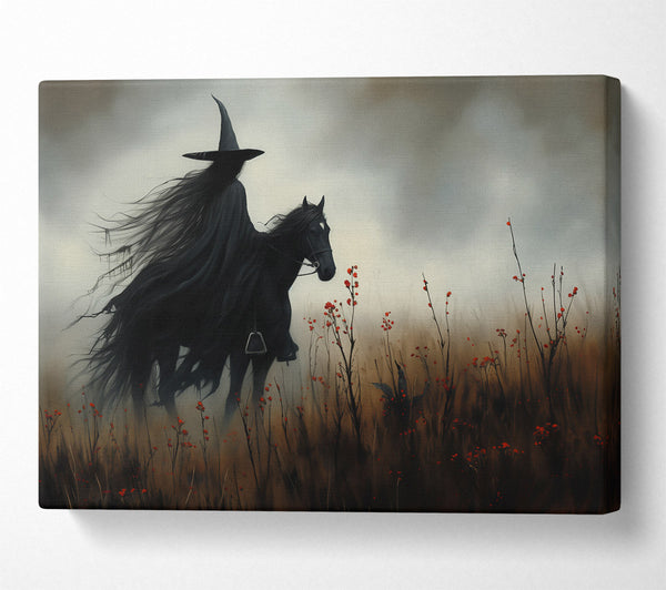  A Canvas Print of Crimson Witch'S Ride Canvas Print
