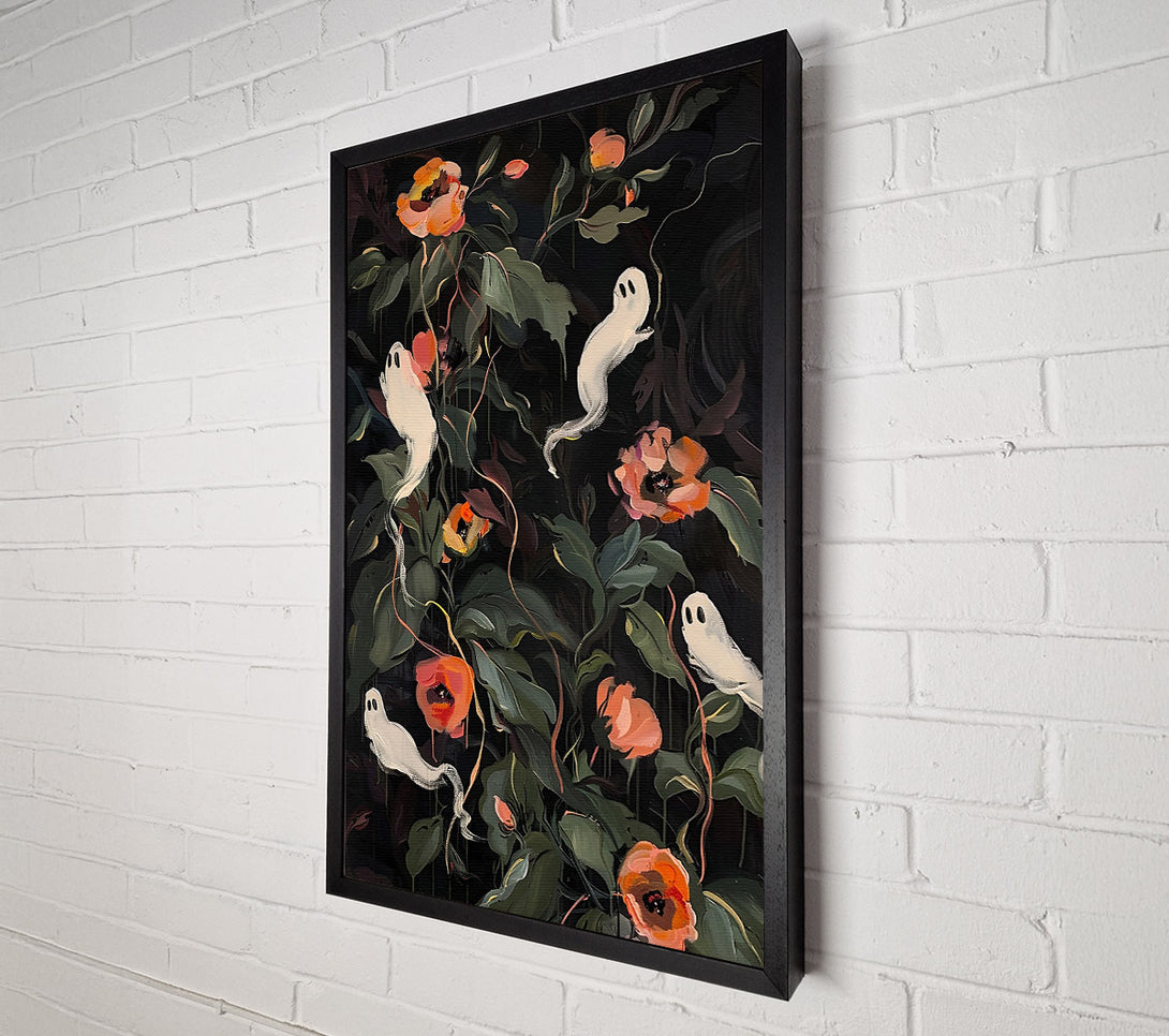  A Canvas Print of Peach Ghost Garden Canvas Wall Art