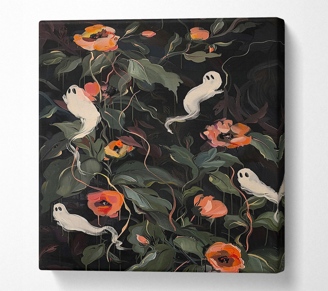  A Canvas Print of Peach Ghost Garden Canvas Wall Art