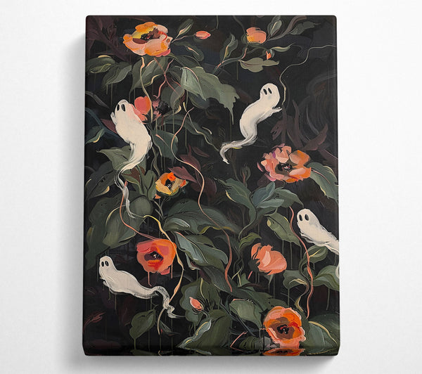  A Canvas Print of Peach Ghost Garden Canvas Wall Art