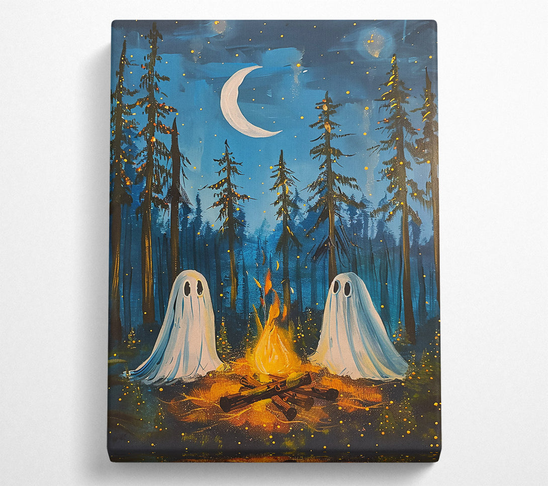  A Canvas Print of Blue Forest Fireflies Canvas Print