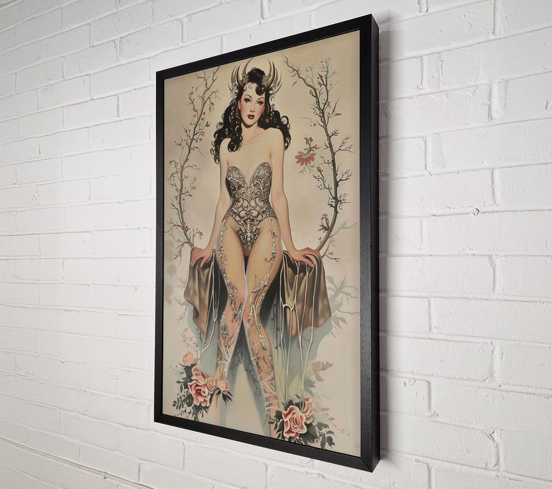  A Canvas Print of Ivory Lace Embrace Canvas Wall Art
